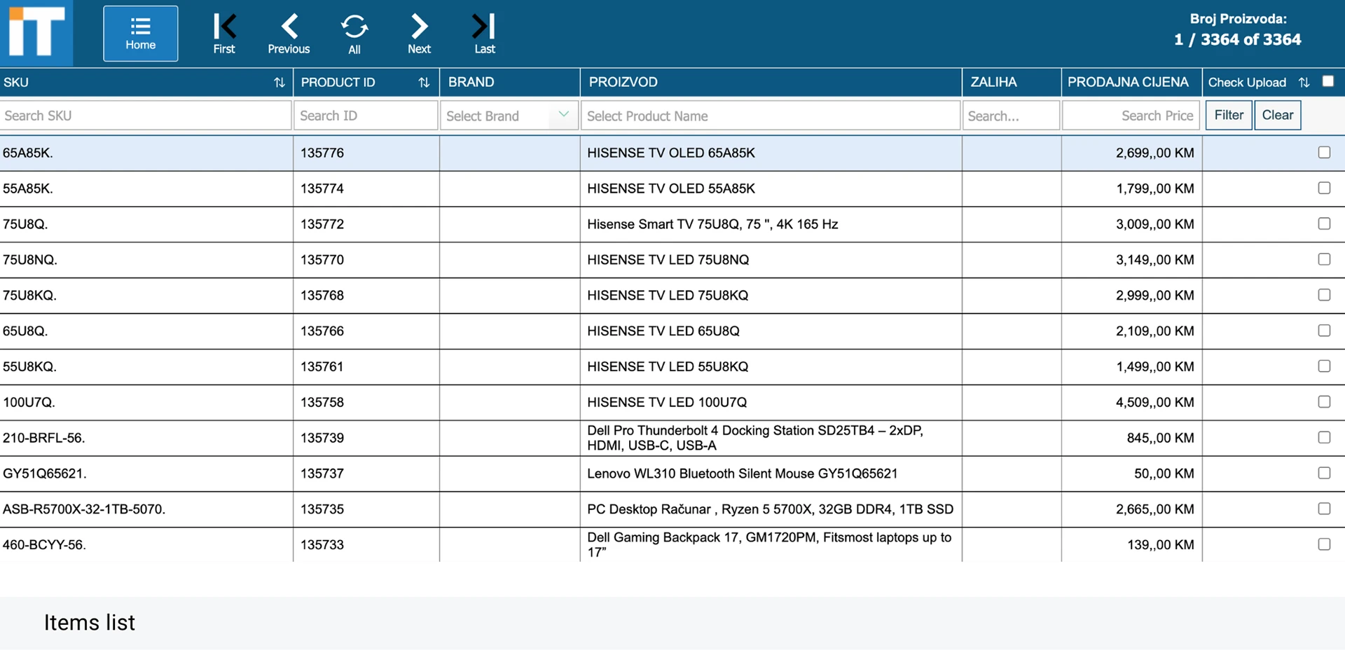 IT Shop e-commerce platform with ERP synchronization
